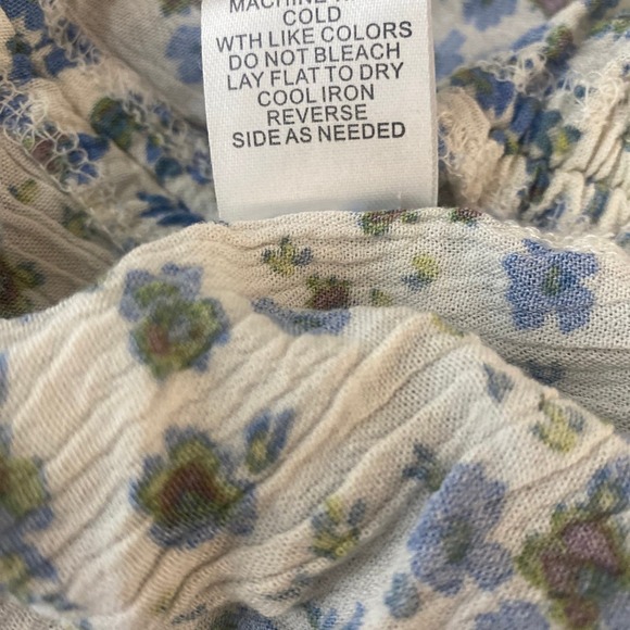 Wild Moss Cluster Ditsy Cinch Top womens sz Large - Picture 7 of 7